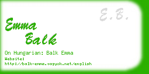 emma balk business card